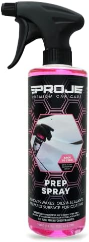 Proje Premium Car Care Prep Spray - Surface Prep Before Ceramic Coating - Removes Polishes & Oils - Anti Static Formula - PH Neutral Panel Wipe - Safe on All Surfaces - 16 fl oz