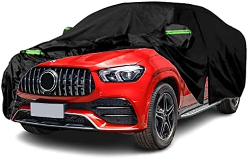 Qnmittry Waterproof Car Covers Compatible with 2006-2023 Mercedes Benz GLE 230 250 280 300 320 350, All Weather Custom-fit Car Cover with Zipper Door for Rain Snowproof UV Windproof