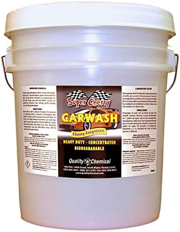 Quality Chemical Super Cherry Carwash - A highly concentrated, super foaming, auto wash.-5 gallon pail
