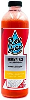 Rev Auto Berry Blast Shampoo – pH Balance High Foaming Soap | Best Car Wash Soap For Pressure Washer & All Foam Cannon/Foam Gun | Car Foam Soap | Won’t Strip Car Wax or Ceramic Coating (16 fl oz)
