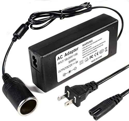 SOJOY AC 110-220V to DC 12V 5A Converter,2 Pin Cigarette Lighter Socket Power Supply for Car Fan Car Air Purifier Car Heating Blanket and Other Car Device