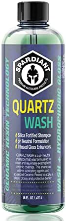 SPARDIANT Quartz Wash Car Shampoo – pH Neutral Car Cleaning Shampoo - Works with Foam Cannons & Bucket Washes - SiO2 Car Wash Soap for Cleaning Ceramic Coatings, Waxes & Sealants