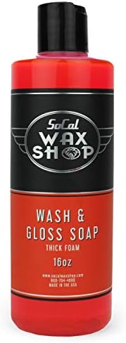 SoCal Wax Shop Car Wash & Gloss Soap - Car Wash Soap Shampoo for Bucket Washing or Foam Cannon Hand Wash - Car Detailing Products, Cleaning Supplies and Auto Care Accessories