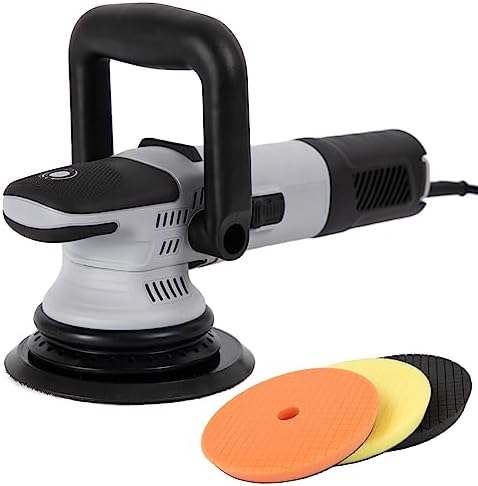 Steel Force PRP67509 6-inch Dual Action/DA Polisher, Buffer Waxer with Lock Switch and 6 Variable Speeds for Car Detailing, Tile Cleaning and Wood Polishing