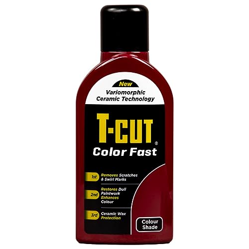 T-Cut Dark Red Scratch Remover, Color Fast Paintwork Restorer Car Polish, 13 Colors Available, 17 Fl Oz