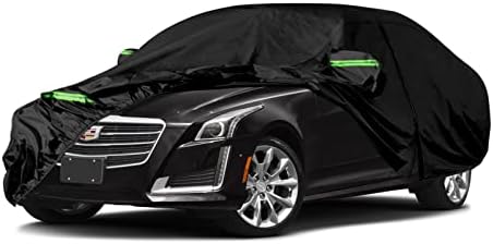 Waterproof Car Cover Replace for Cadillac CTS/CTS-V 2003 - 2019, 210T All Weather Car Covers with Zipper Door for Snow Rain Dust Hail Protection