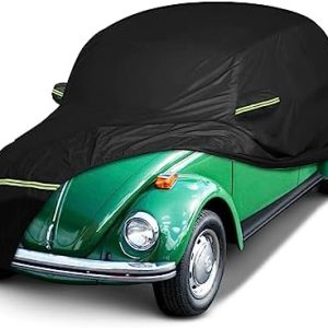 Waterproof Car Covers for 1960-1980 Volkswagen Beetle Bug Sedan 2-Door Saloon(Black) 210T Custom Outdoor Storm Hood