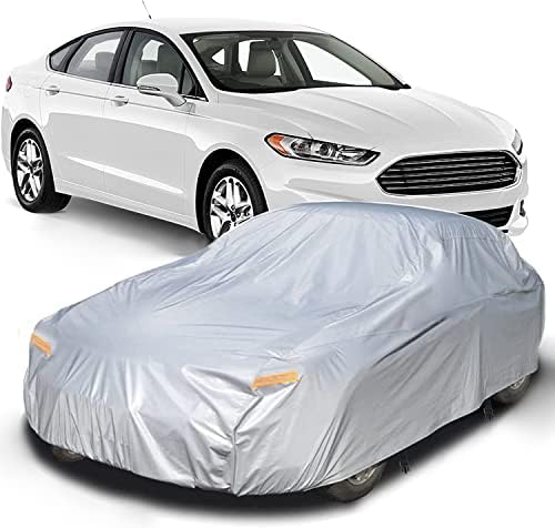 Waterproof Car Covers for Automobiles All Weather Protection Against Rain, UV Rays, Snow and Sun,Universal Fit for Sedan up to 180"
