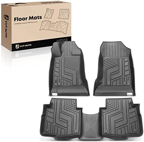 YHTAUTO Floor Mats Compatible with 2020-2023 Subaru Outback/Legacy, All Weather TPE Car Mats, Custom Fit Black Front & Rear Full Set Floor Liner, Set of 3