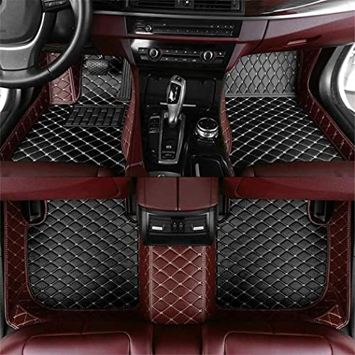 ZGWANGMEI Custom Floor Mats 1997-2024 Compatible with Cars SUV Sedan Hybrid Coupes Hatchbacks Convetibles Floor mats (Black with Wine red)